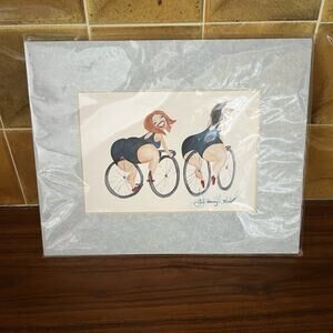 Jill Haney-Neal Signed Art Print Ladies Riding Bikes